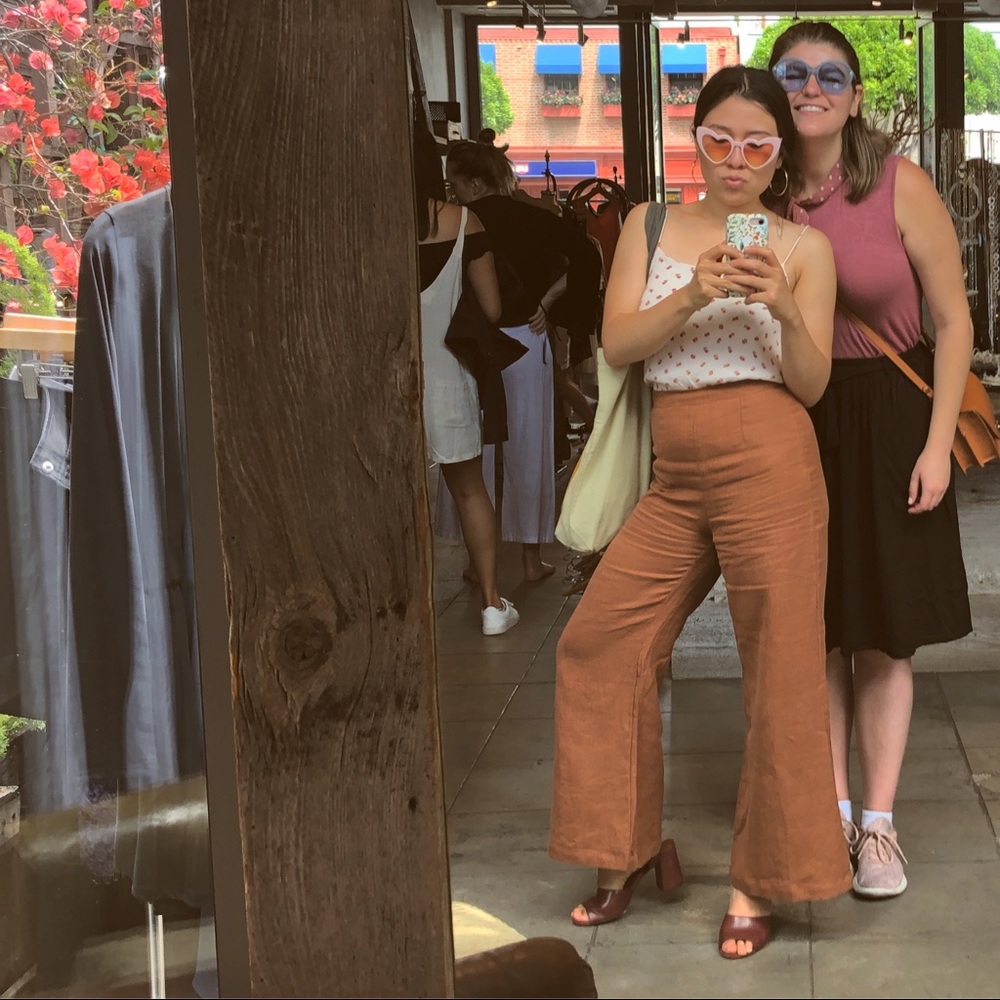 Linen high waisted pants